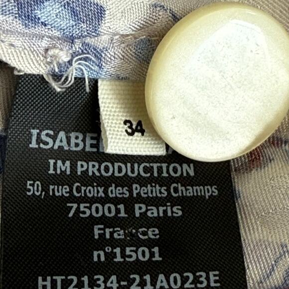 Isabel Marant Étoile Floral Side Button Long Sleeve EU 34/US 4  Shirt MSRP $490 - Picture 9 of 11